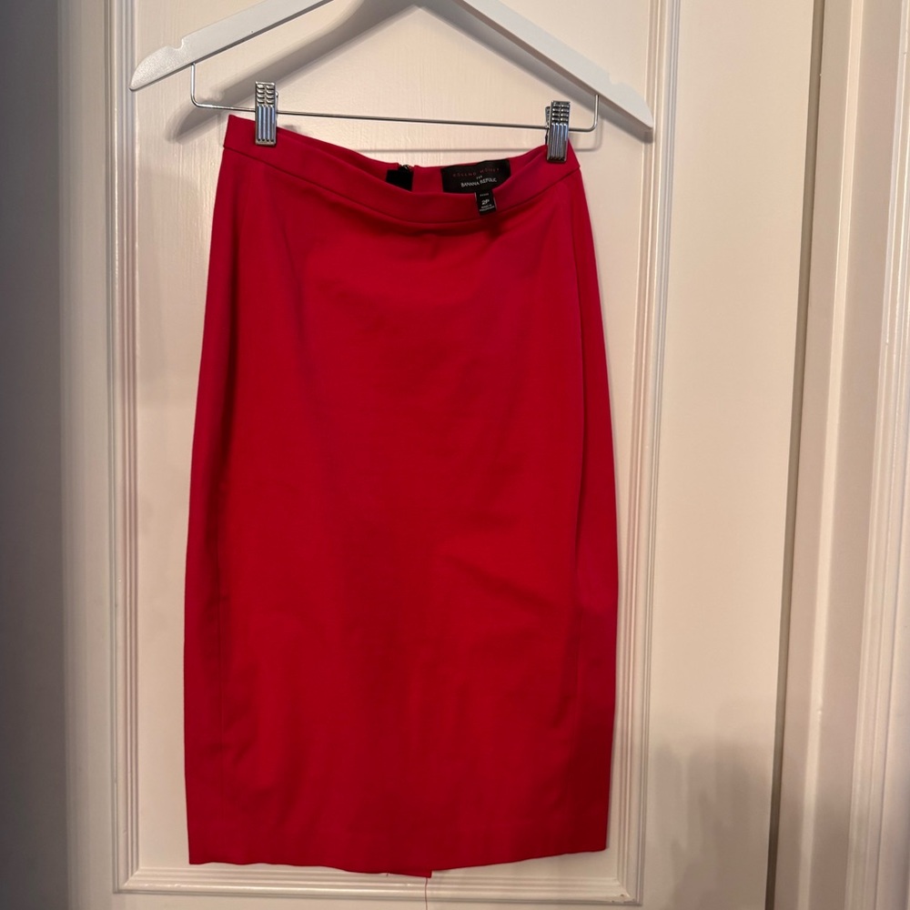 Hot Pink Roland Mouret for Banana Republic 2P Midi Skirt